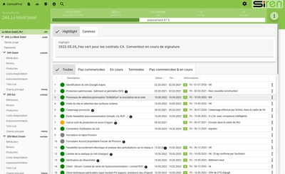 Tâches du projet