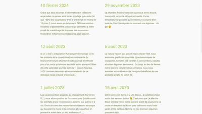 Page de l'actualités de Chez Emmy