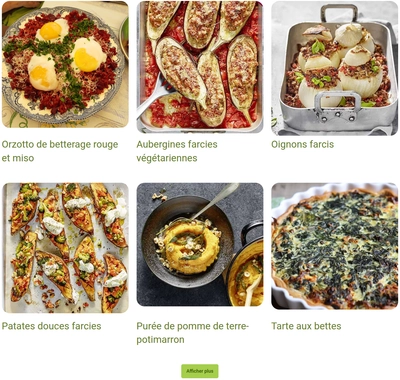Page des recettes de Chez Emmy