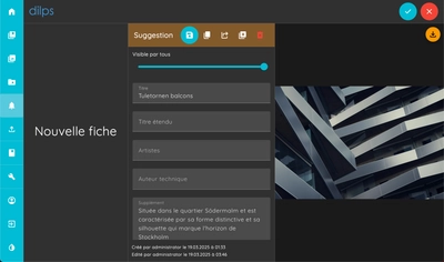 Suggestion de création