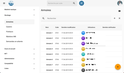 Gestion des armoires