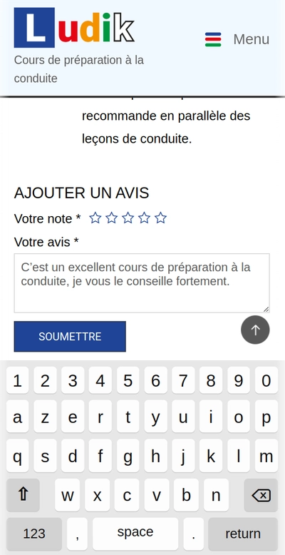 Ludik sur Google Pixel 6 Pro - Page d'avis